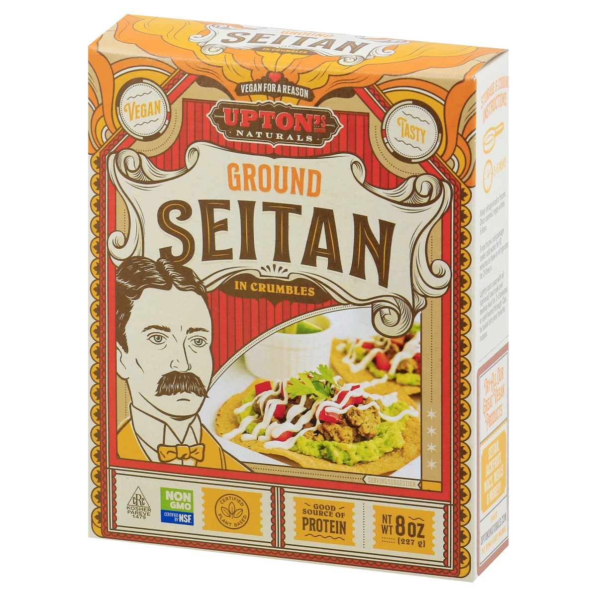 slide 4 of 13, Upton's Uptons Naturals in Crumbles Ground Seitan 8 oz, 8 oz