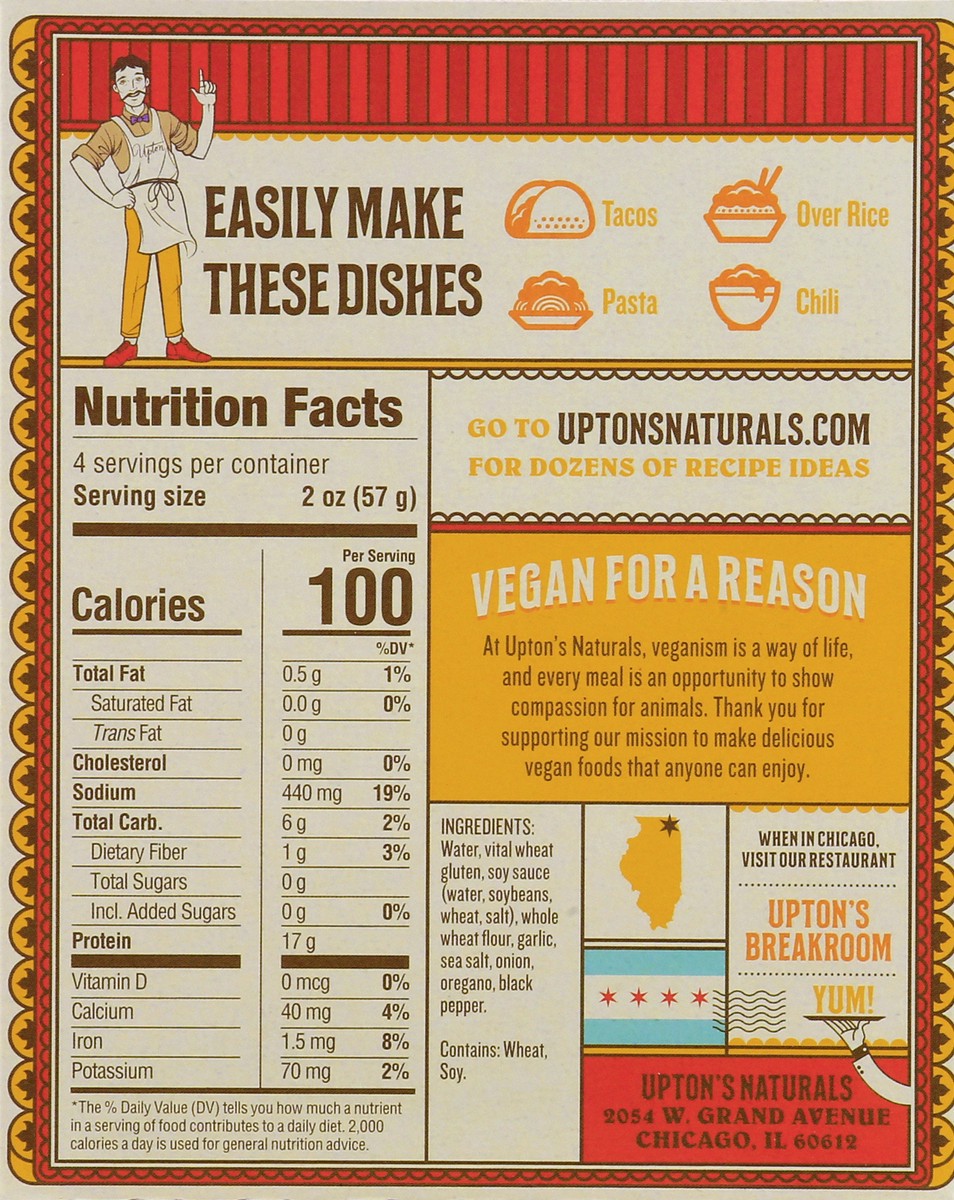 slide 6 of 13, Upton's Uptons Naturals in Crumbles Ground Seitan 8 oz, 8 oz