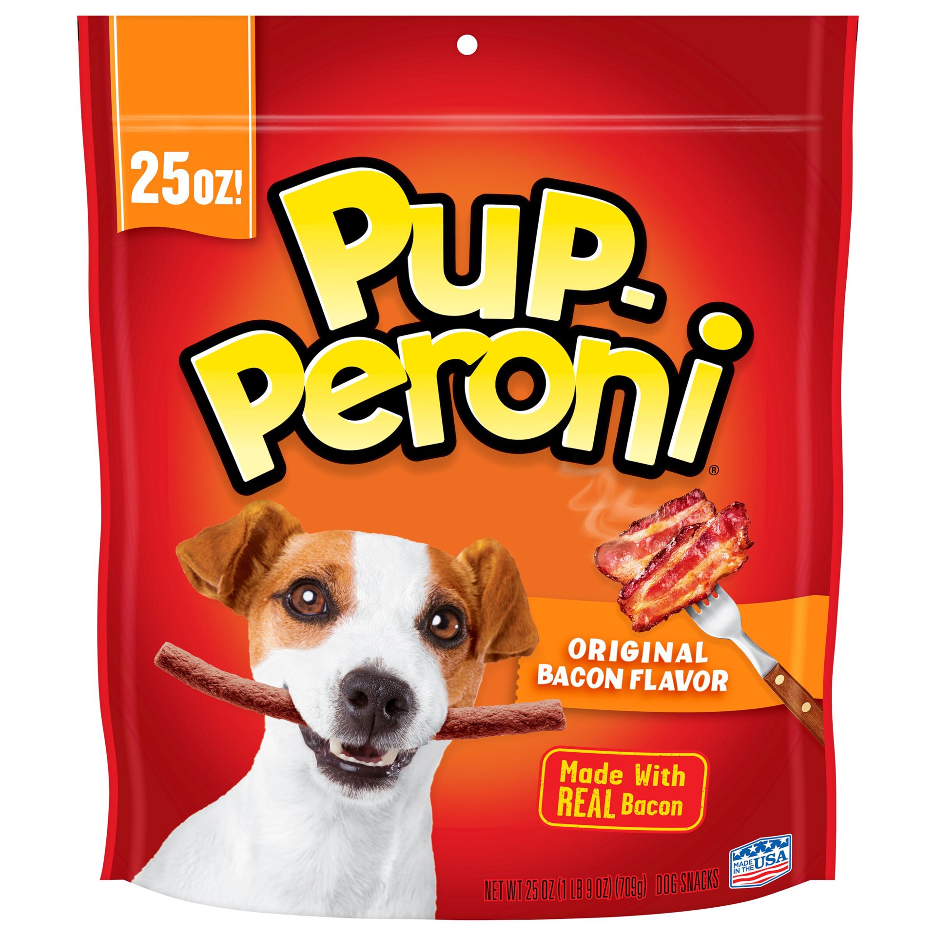 slide 1 of 7, Pup-Peroni Bacon Flavored Dog Snacks, 25-Ounce, 25 oz