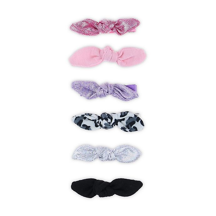 slide 1 of 3, Capelli New York Knot Bow Hair Clips, 6 ct