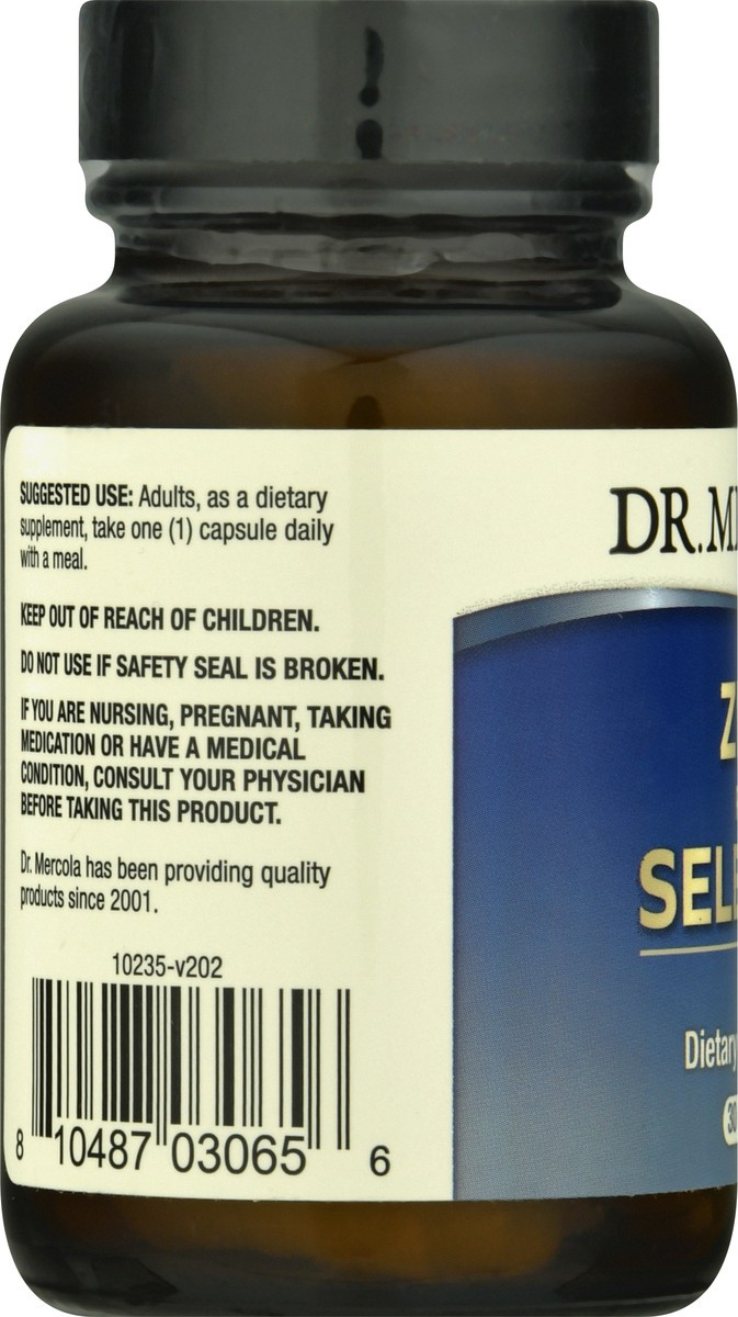 slide 7 of 9, Dr. Mercola Capsules Zinc Plus Selenium 30 ea, 30 ct