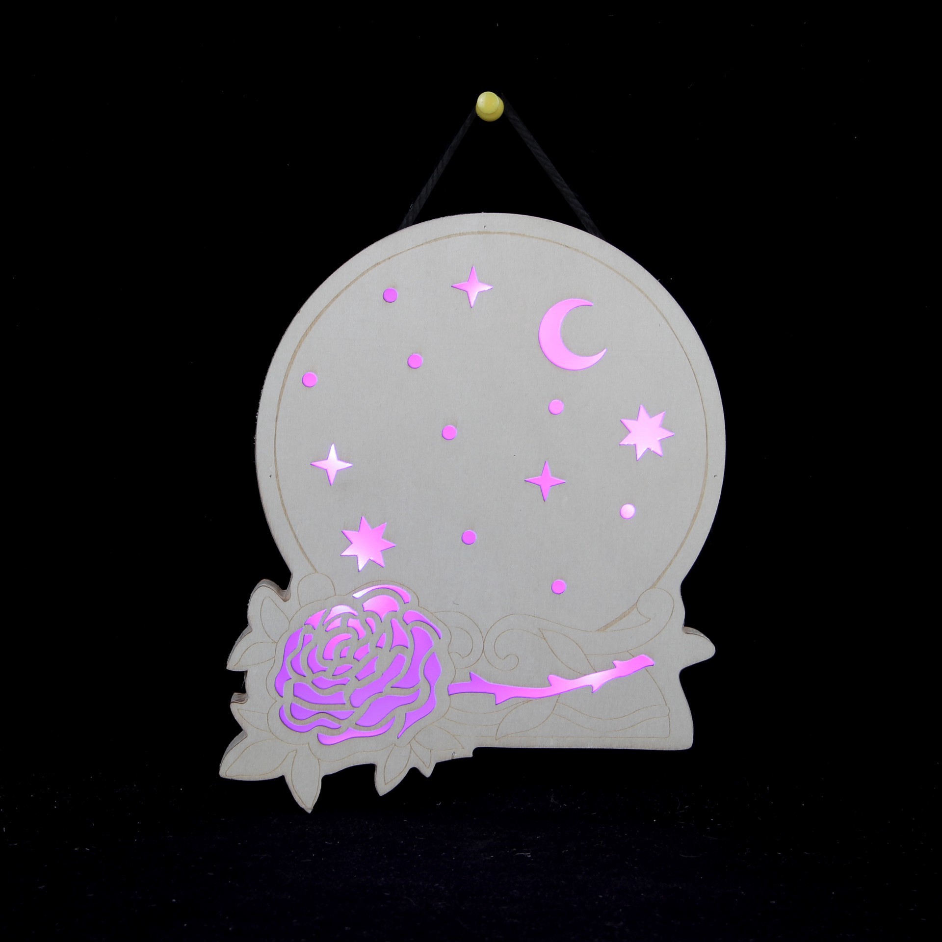 slide 2 of 3, 8" Crystal Ball Diy Led Plywood Decor By Make Market, 8 in