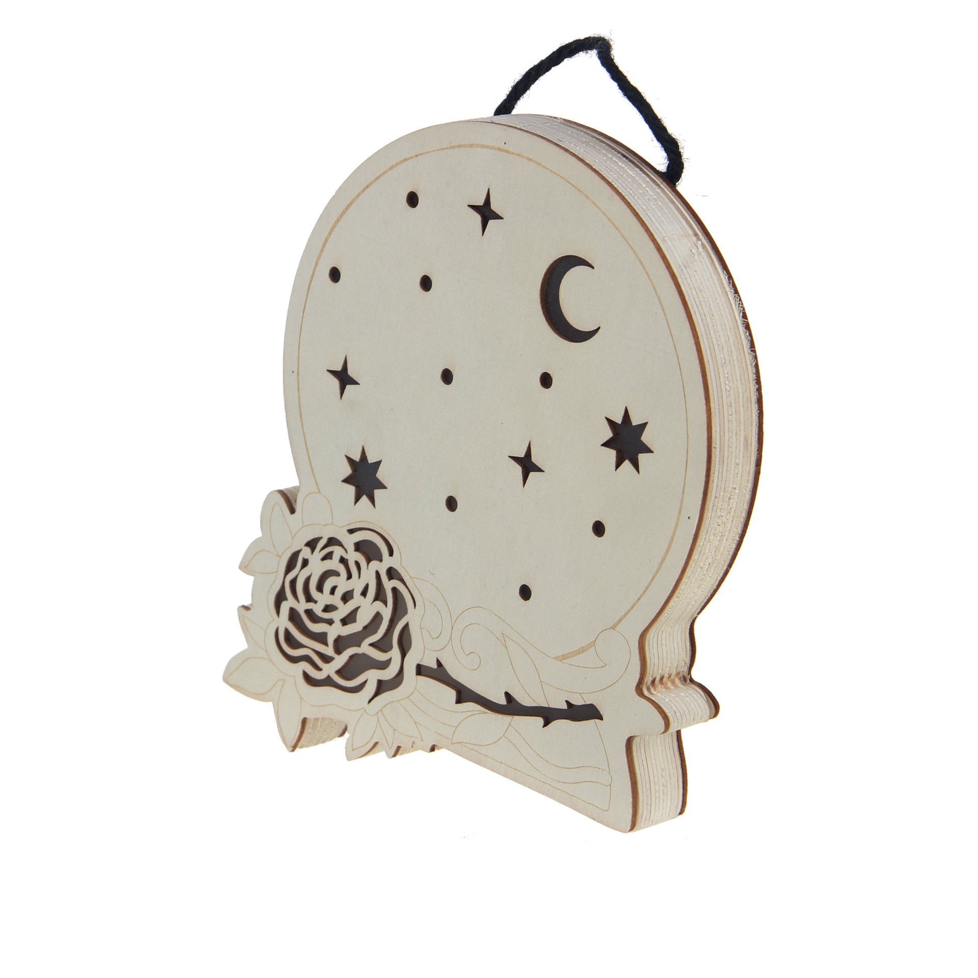 slide 3 of 3, 8" Crystal Ball Diy Led Plywood Decor By Make Market, 8 in