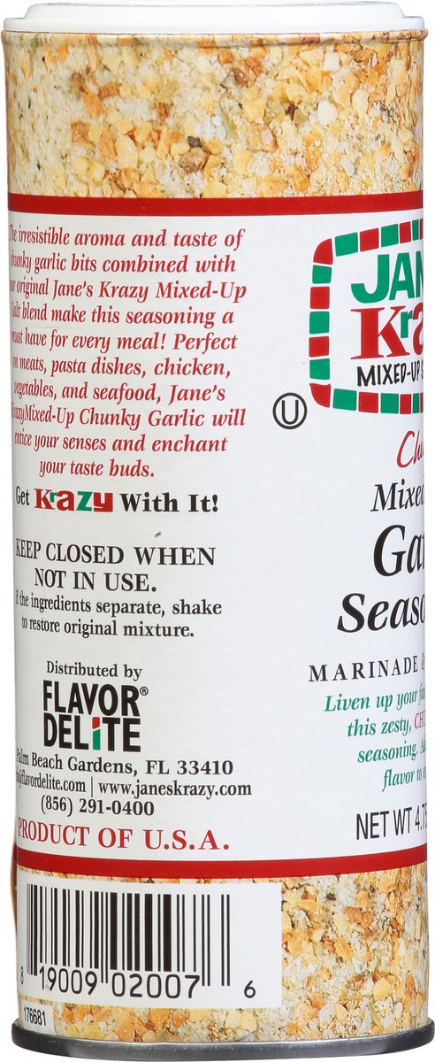 slide 5 of 12, Jane's Krazy Mixed-Up Seasonings Mixed-Up Chunky Garlic Seasoning/Marinade/Rub 4.75 oz, 4.75 oz