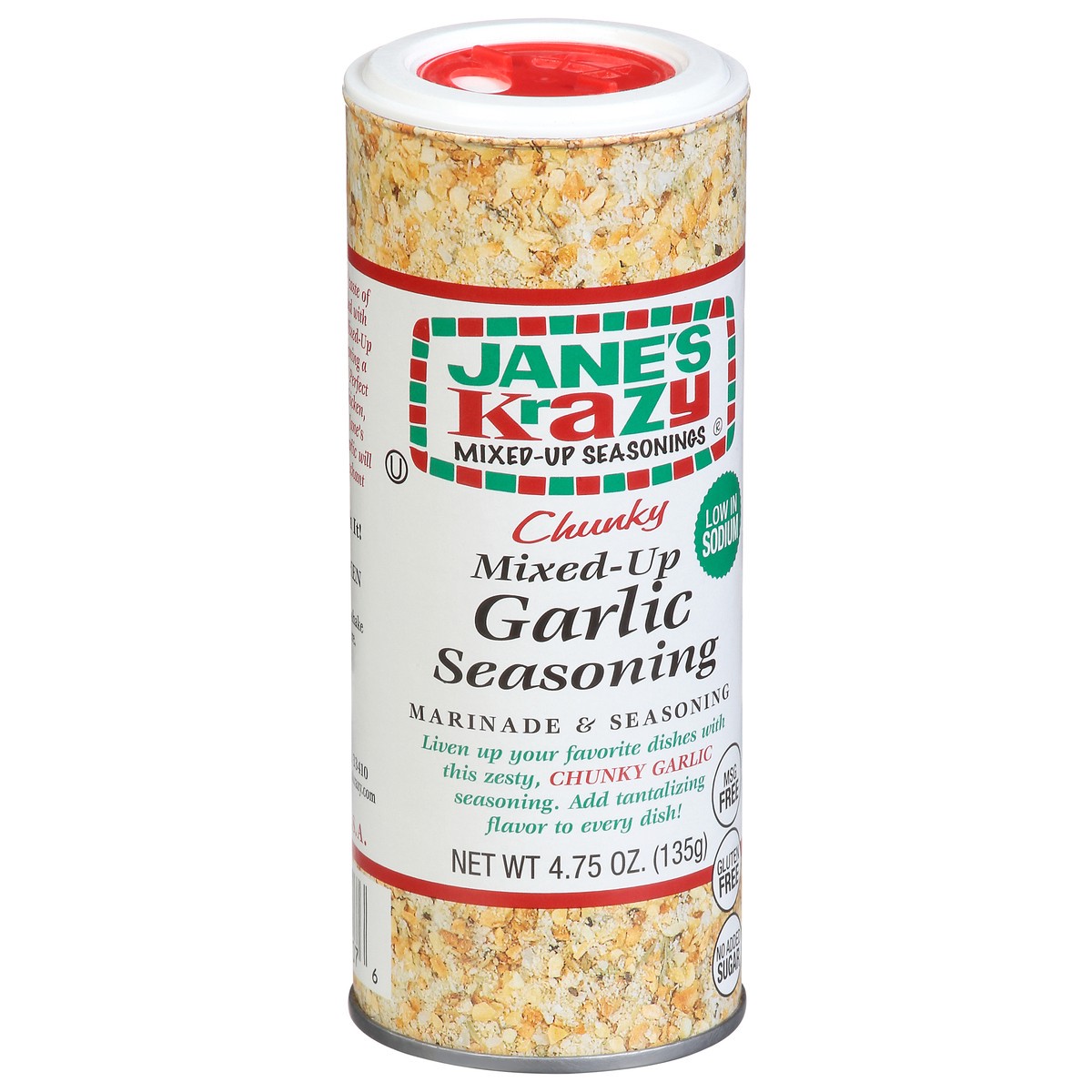 slide 10 of 12, Jane's Krazy Mixed-Up Seasonings Mixed-Up Chunky Garlic Seasoning/Marinade/Rub 4.75 oz, 4.75 oz