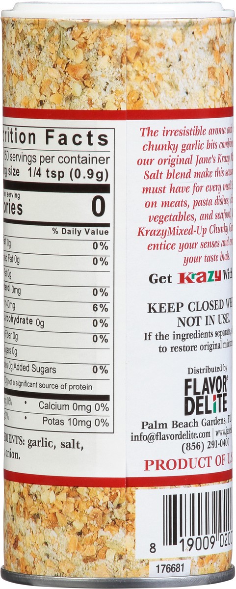 slide 3 of 12, Jane's Krazy Mixed-Up Seasonings Mixed-Up Chunky Garlic Seasoning/Marinade/Rub 4.75 oz, 4.75 oz