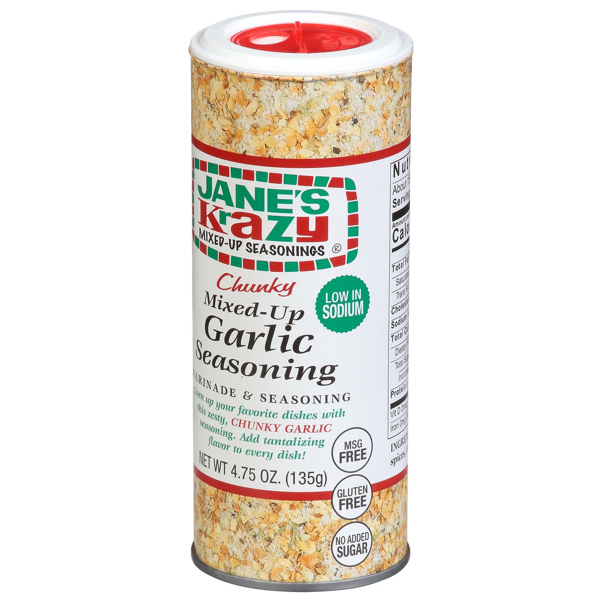 slide 7 of 12, Jane's Krazy Mixed-Up Seasonings Mixed-Up Chunky Garlic Seasoning/Marinade/Rub 4.75 oz, 4.75 oz