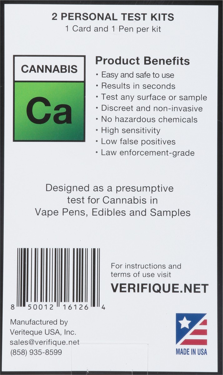 slide 6 of 12, Verifique Cannabis Personal Test Kits 2 ea, 2 ct