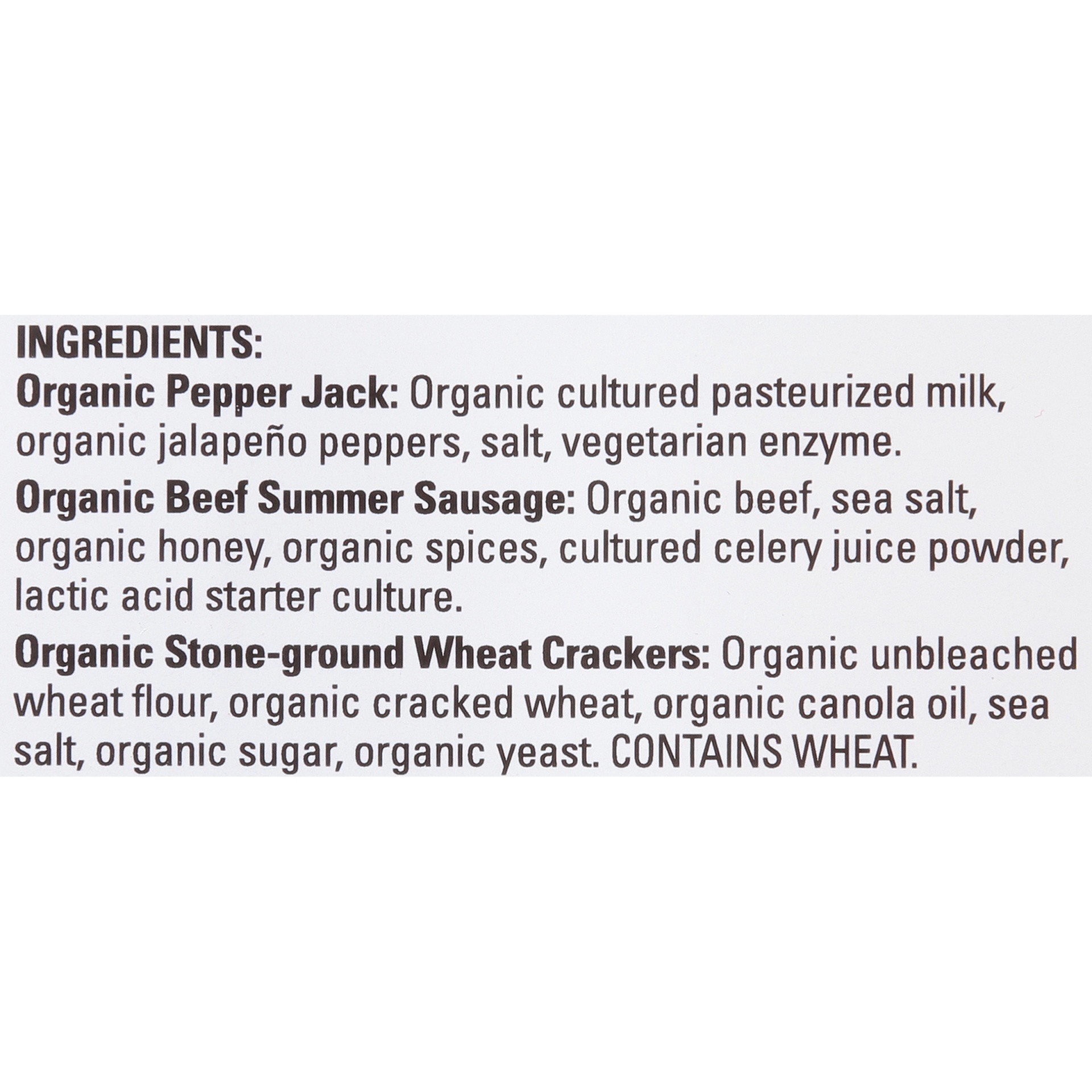 slide 6 of 6, Organic Valley Pepper Jack Cheese & Beef Summer Sausage With Stone-Ground Wheat Crackers, 2.36 oz