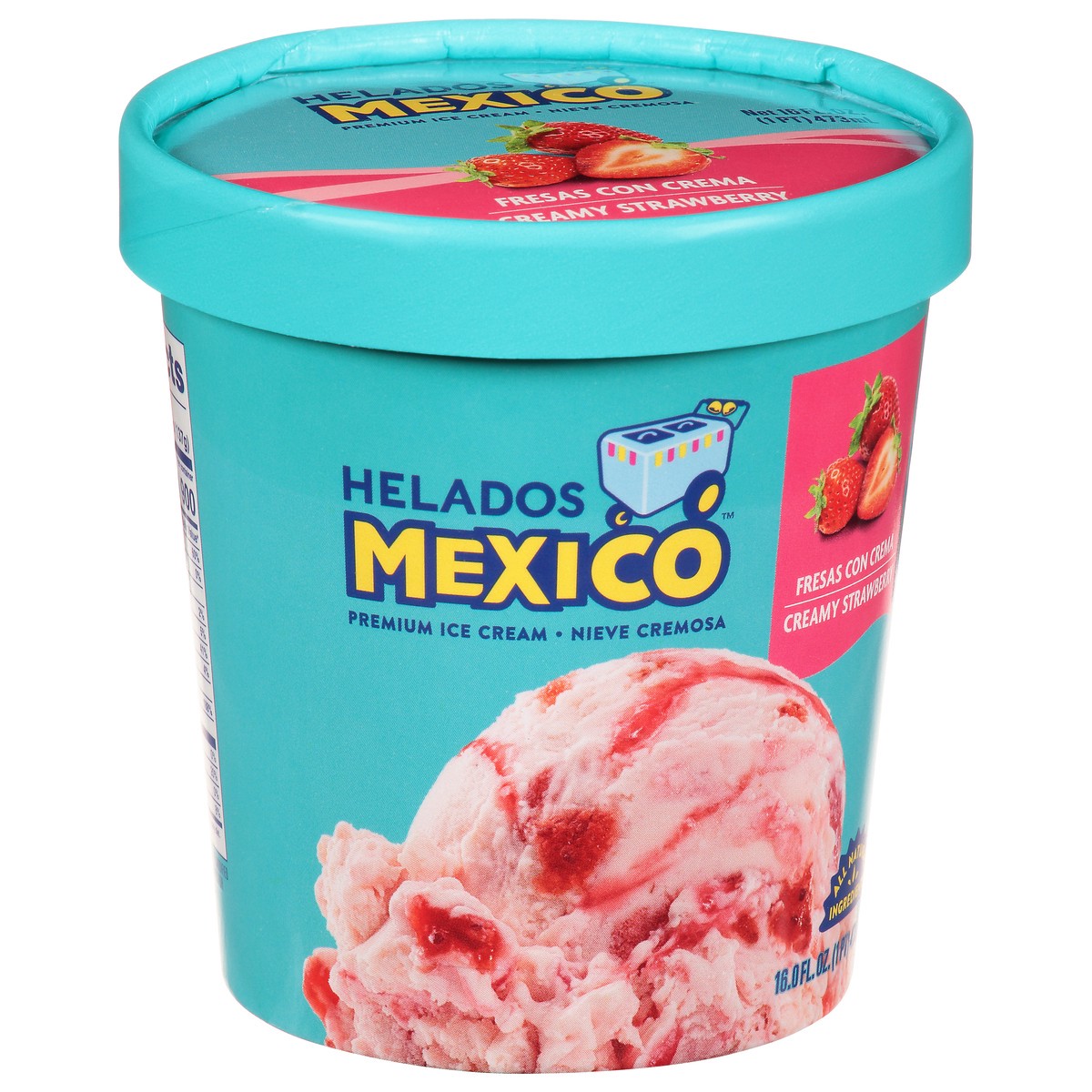 Helados Mexico Ice Cream Premium Creamy Strawberry 16 oz | Shipt