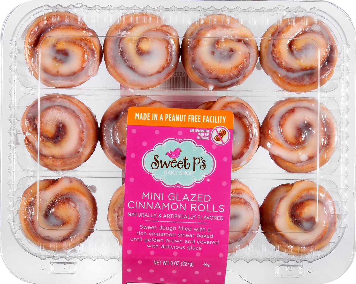 slide 7 of 10, Topco Sweet P's Bake Shop Mini Glazed Cinnamon Rolls, 8 oz