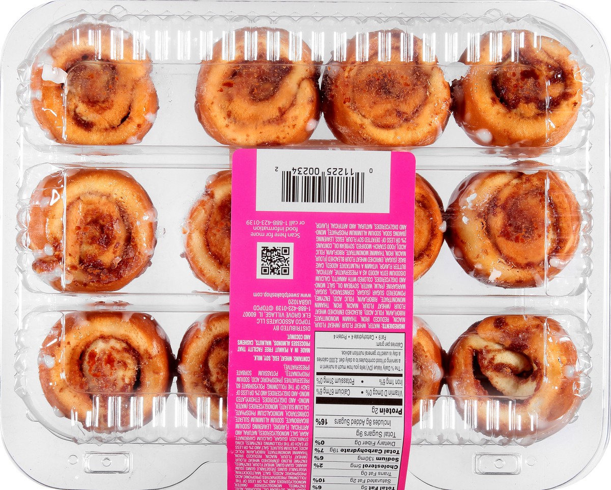 slide 3 of 10, Topco Sweet P's Bake Shop Mini Glazed Cinnamon Rolls, 8 oz