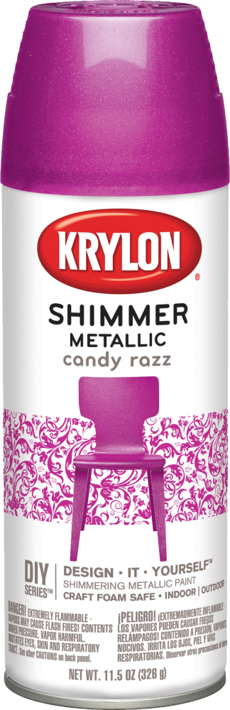 slide 1 of 1, Krylon Shimmer Metallic Spray Paint - Candy Razz, 12 oz