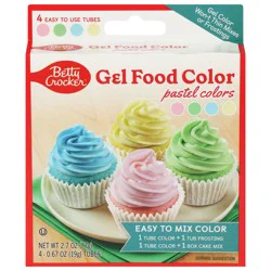 Betty Crocker Pastel Color Gel Food Color 4 - 0.67 oz Tubes