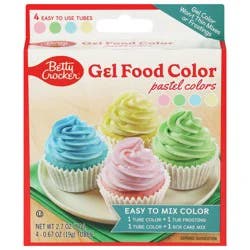 Betty Crocker Pastel Color Gel Food Color 4 - 0.67 oz Tubes