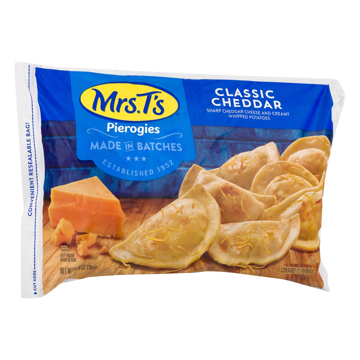 slide 11 of 11, Mrs. T's Classic Cheddar Pierogies 72 ea, 72 ct