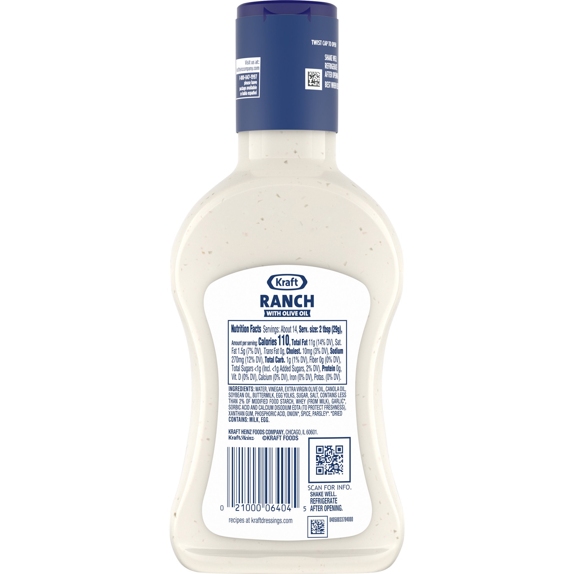 slide 2 of 5, Kraft Ranch Salad Dressing with Olive Oil, 14 fl oz Bottle, 14 fl oz