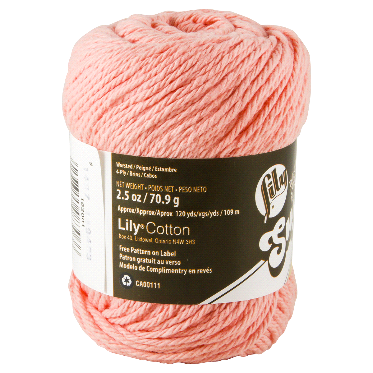 slide 2 of 3, Lily Sugar 'n Cream Yarn - Tea Rose, 1 ct