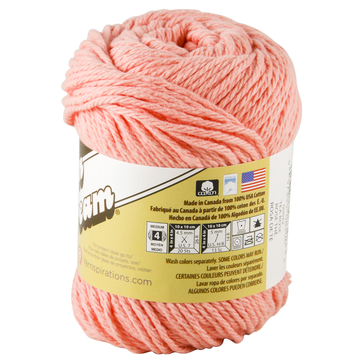 slide 3 of 3, Lily Sugar 'n Cream Yarn - Tea Rose, 1 ct