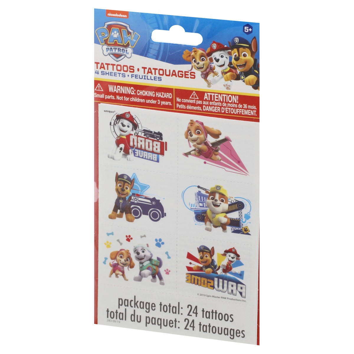 slide 3 of 4, Unique Paw Patrol Tattoos, 24 ct