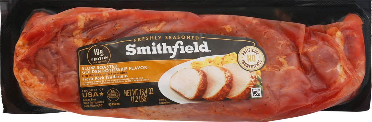 slide 9 of 11, Smithfield Golden Rotisserie Flavor Pork Tenderloin, 18.4 oz