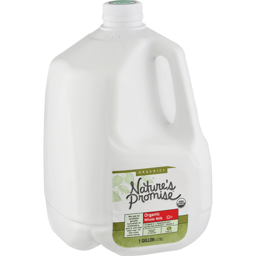 slide 1 of 1, Natures Promise Milk, Organic Whole, 128 oz
