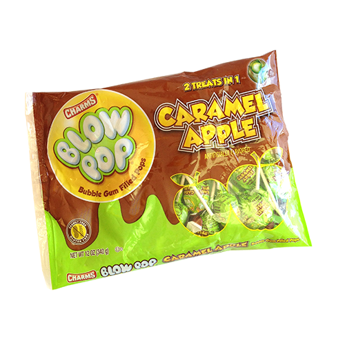 slide 1 of 1, Charms Caramel Apple Blow Pops, 12 oz