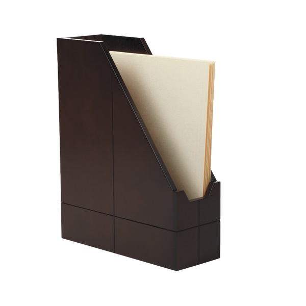 slide 1 of 3, Realspace Wood Collection Magazine Holder, Brown, 1 ct