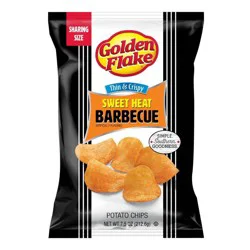 Golden Flake Sweet Heat Thin & Crispy Barbecue Flavored Potato Chips 7.5 oz