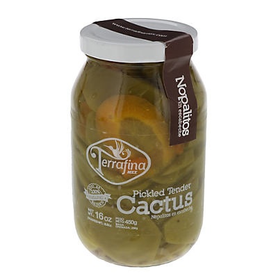 slide 1 of 1, Terrafina Pickled Tender Nopales Cactus, 16 oz