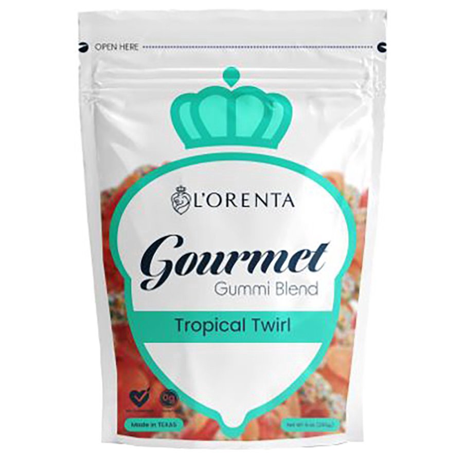 slide 1 of 1, L'Orenta Gourmet Gummi Blend - Tropical Twirl, 9 oz