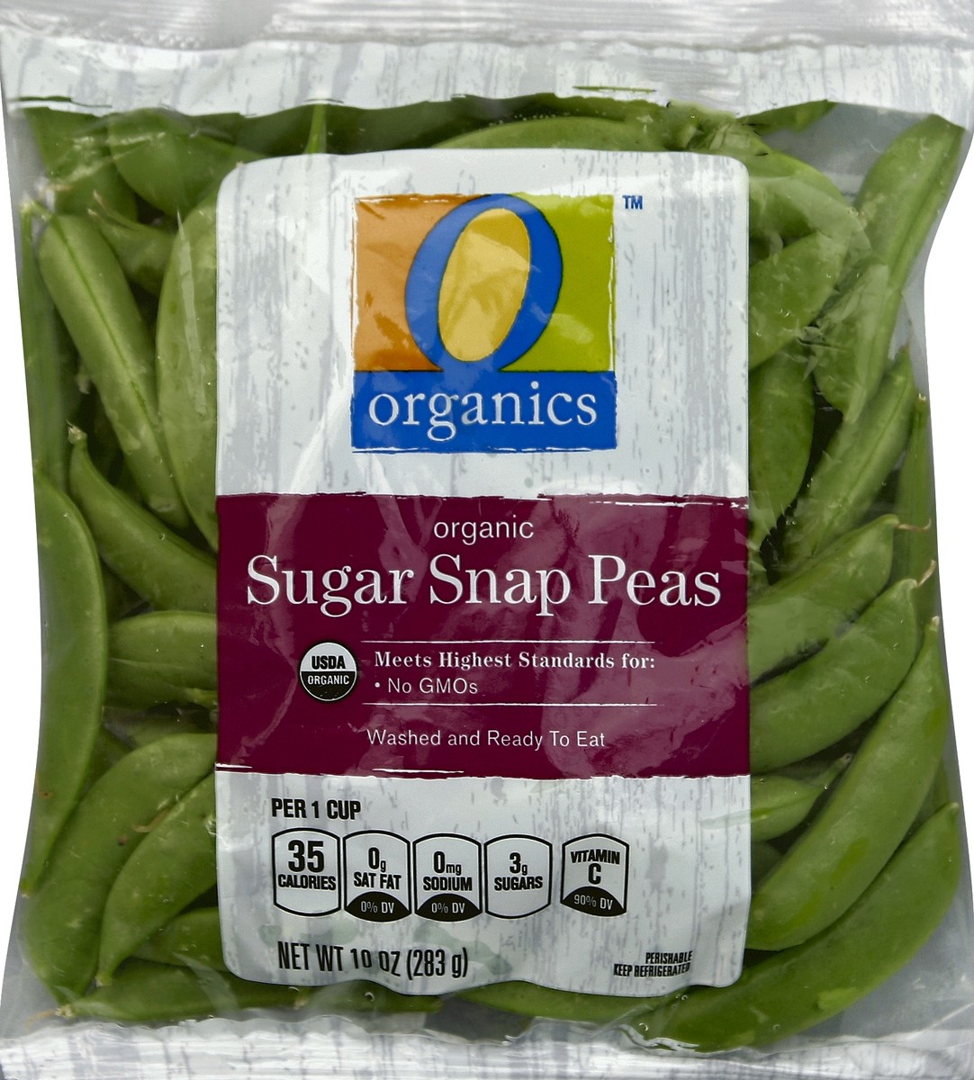 slide 3 of 6, O Orgnc Sugar Snap Peas, 10 oz