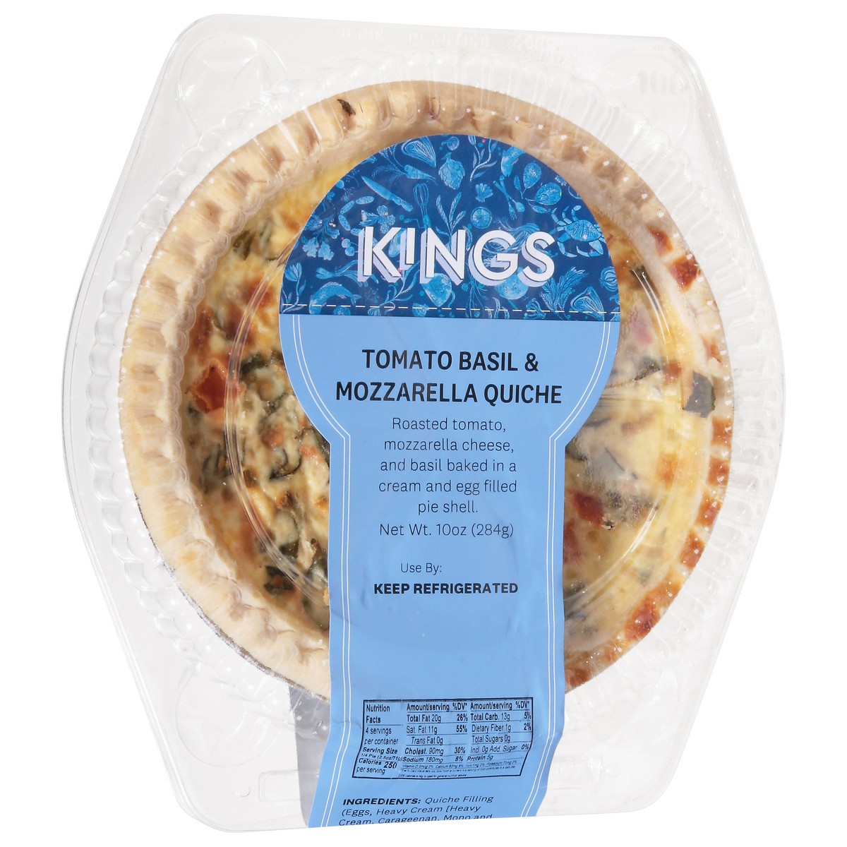 slide 7 of 14, Quiche Tomato Basil Mozzarella - 10 OZ, 10 oz