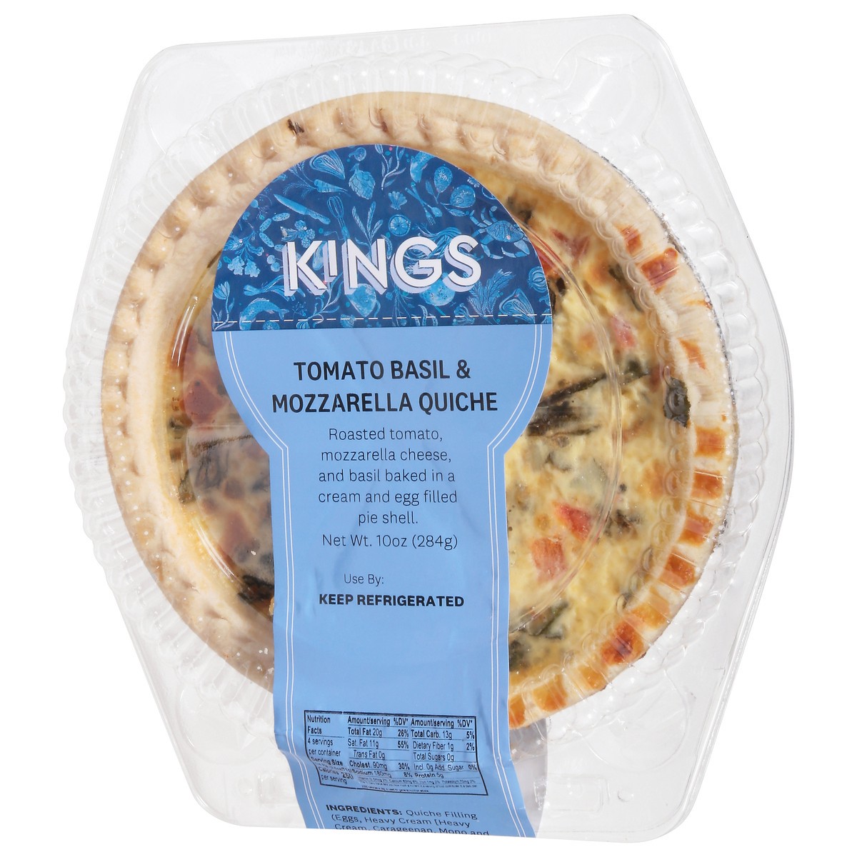 slide 6 of 14, Quiche Tomato Basil Mozzarella - 10 OZ, 10 oz