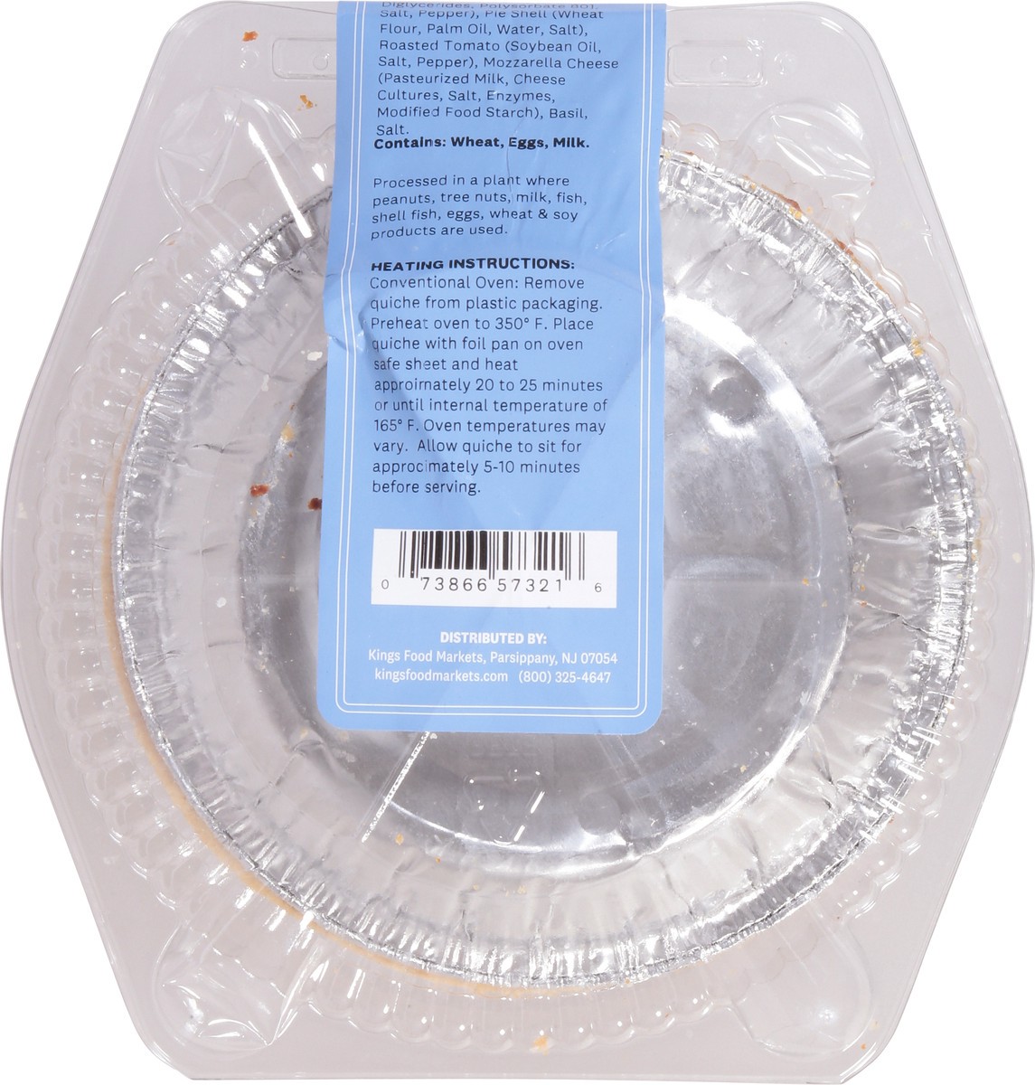 slide 10 of 14, Quiche Tomato Basil Mozzarella - 10 OZ, 10 oz