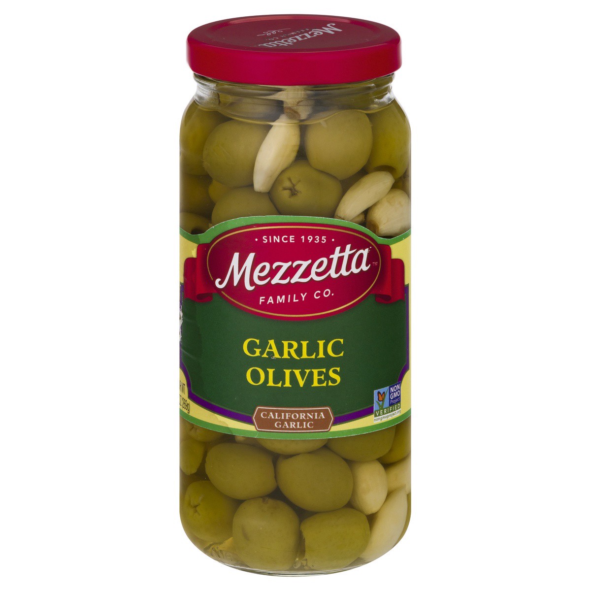 slide 1 of 7, Mezzetta Garlic Olives, 9.5 oz Dr. Wt., 9.5 oz