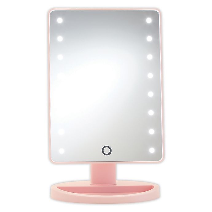 slide 1 of 6, Thinkspace Beauty Edge LED Mirror - Blush, 1 ct