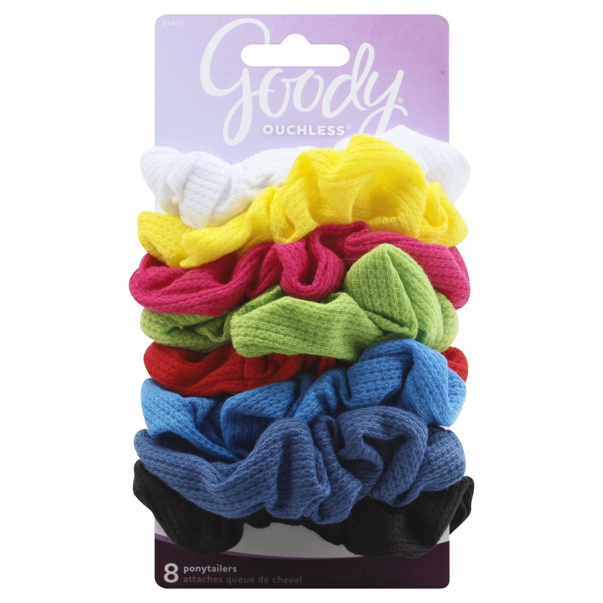 slide 1 of 1, Goody Ouchless Ribbed Scrunchies, 8 ct