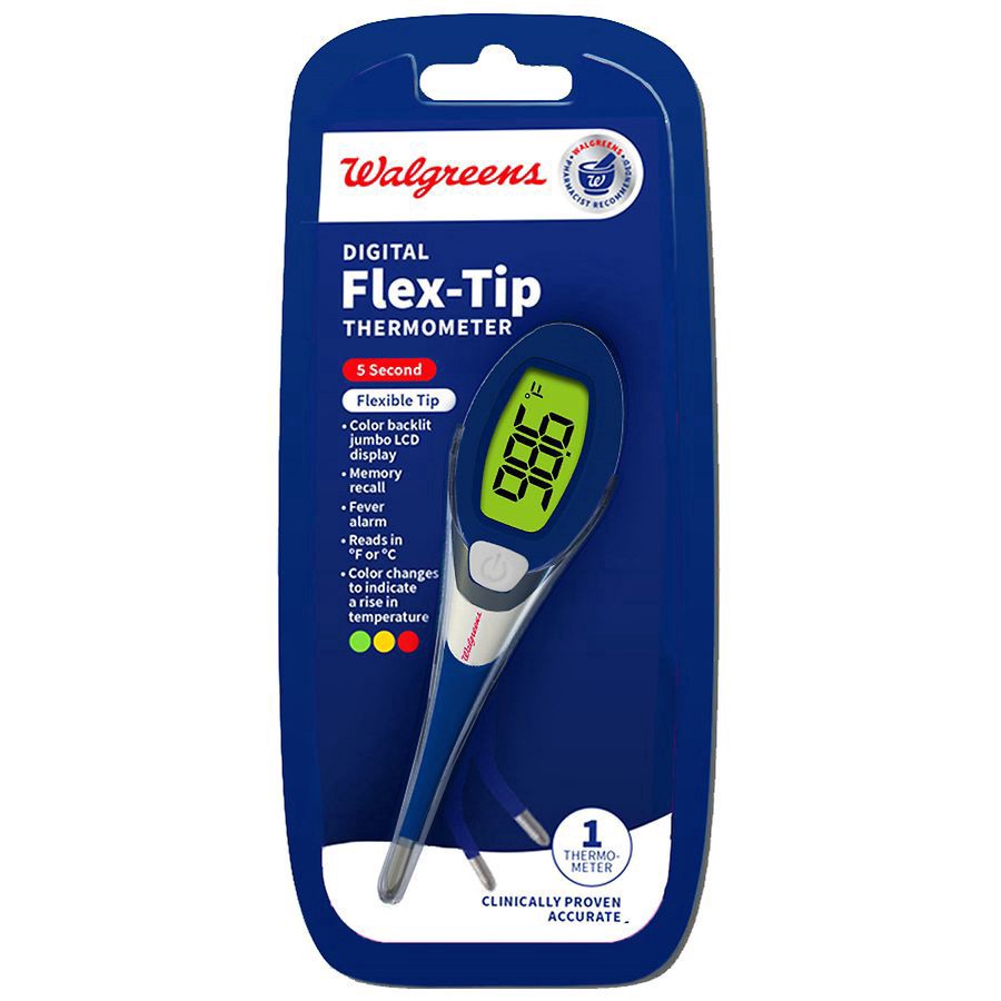 slide 3 of 3, Walgreens 5 Second Flex-Tip Digital Thermometer, 1 ct