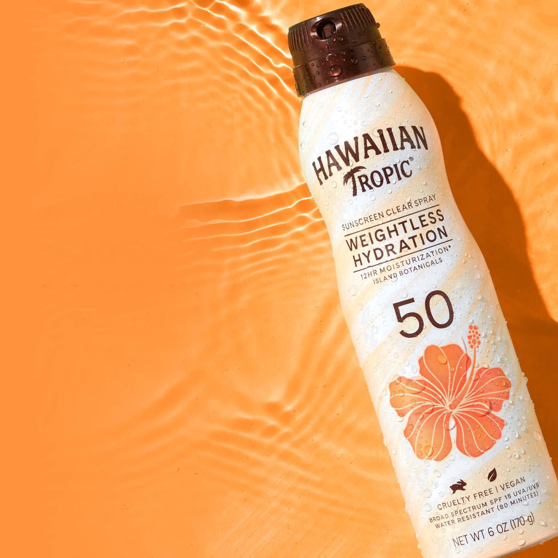 slide 7 of 42, Hawaiian Tropic Silk Hydration Clear Spray Weightless Broad Spectrum SPF 50 Sunscreen 6 oz, 6 oz