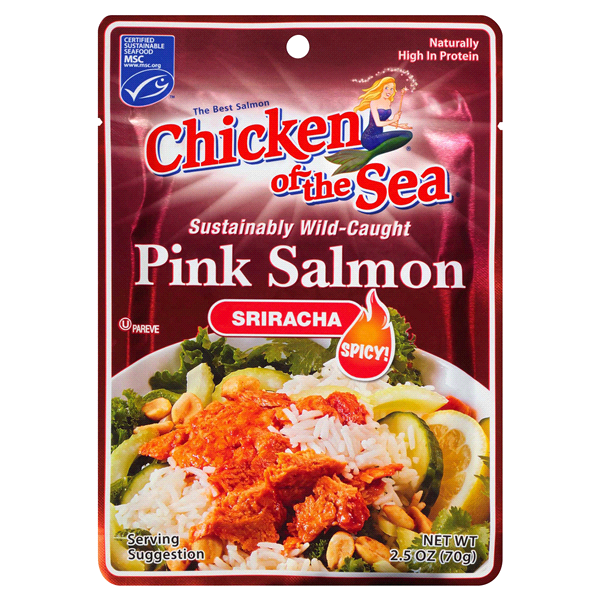 slide 1 of 1, Chicken of the Sea Pink Salmon Sriracha Sauce, 2.5 oz