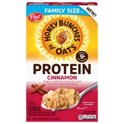 Honey Bunches of Oats Protein Cinnamon Cereal - 15 oz