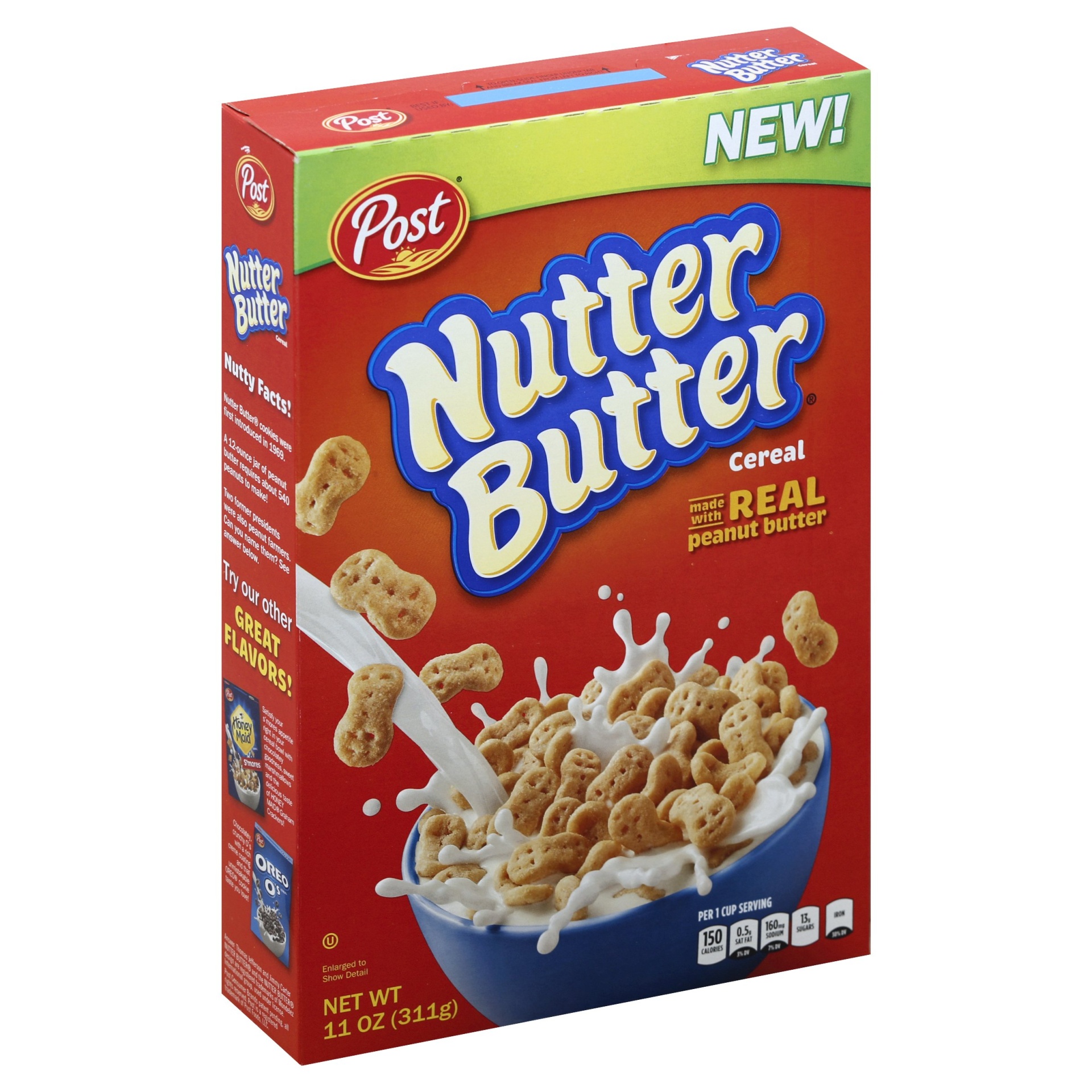 slide 1 of 8, Post Nutter Butter Cereal, 11 oz