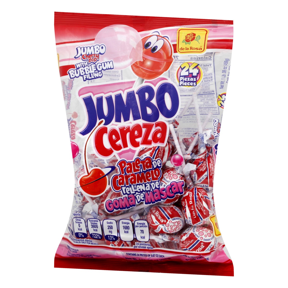 slide 3 of 13, De la Rosa Jumbo Cherry Pop 24 ea, 24 ct