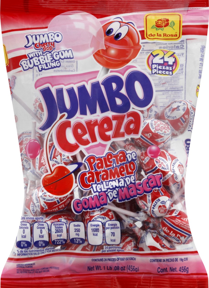 slide 9 of 13, De la Rosa Jumbo Cherry Pop 24 ea, 24 ct