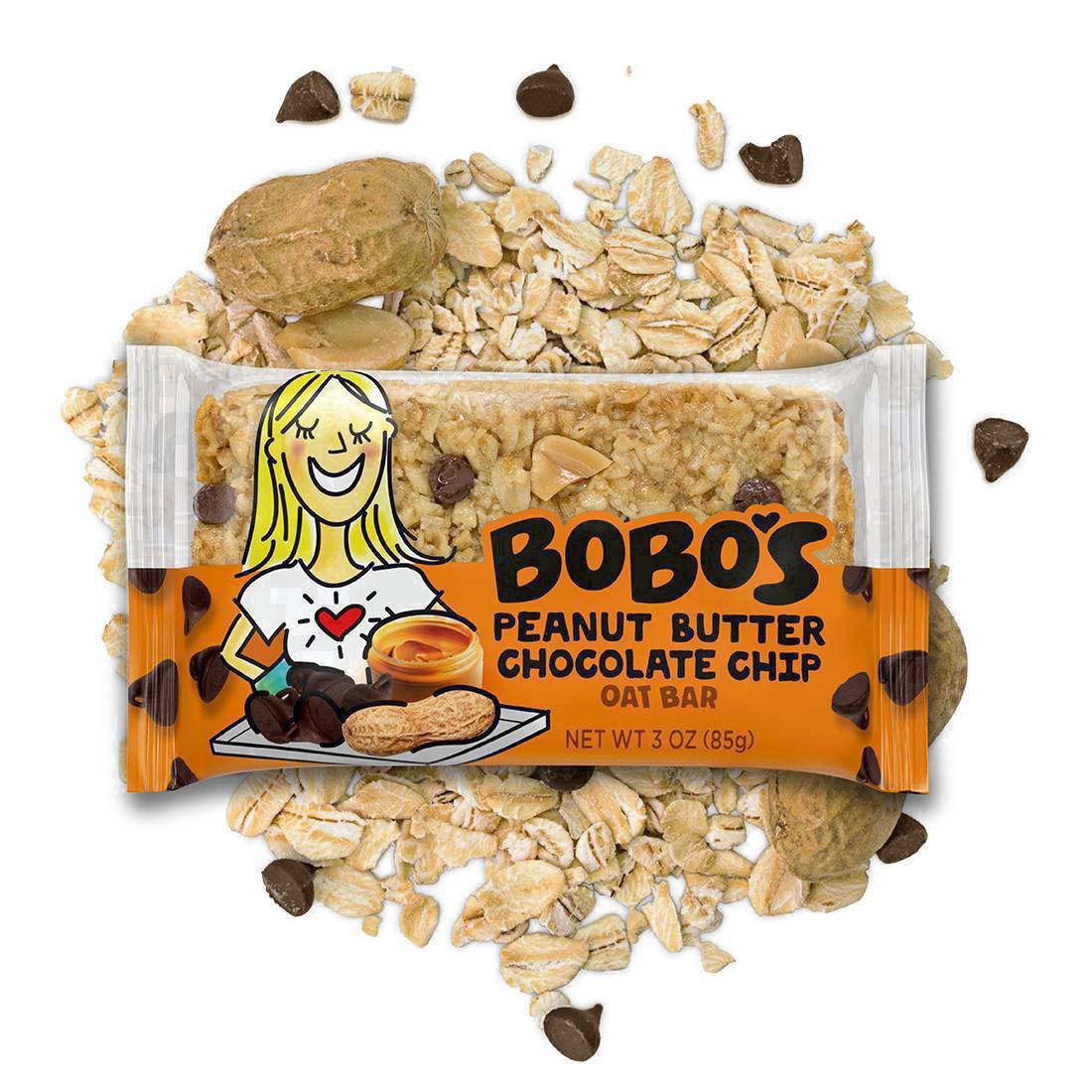slide 3 of 40, Bobo's Peanut Butter Chocolate Chip Oat Bar, 3 oz