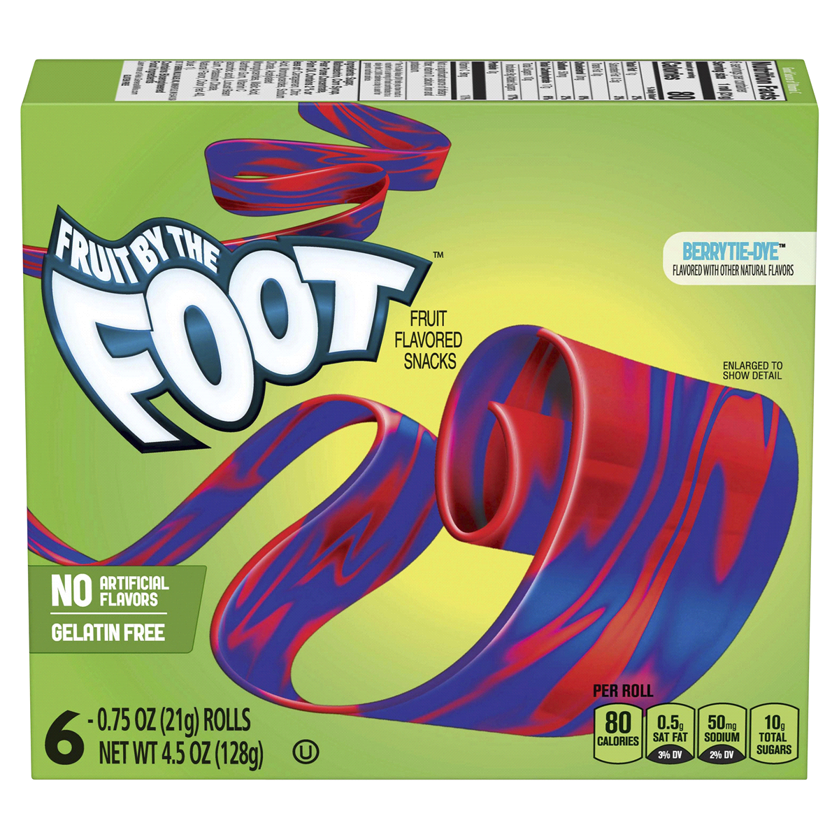slide 1 of 6, Betty Crocker Fruit By The Foot Berry Tie-Dye Rolls, 6 ct; 0.75 oz