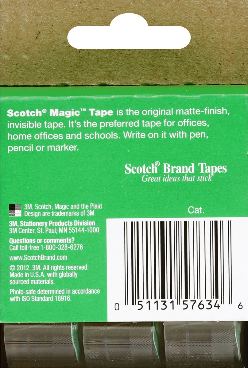 slide 7 of 11, Scotch Magic Tape 3 ea, 3 ct