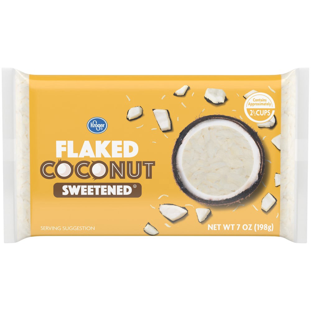 slide 3 of 3, Kroger Sweetened Flaked Coconut - 7 oz, 7 oz
