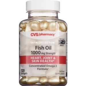 slide 1 of 1, CVS Pharmacy Satin Collection 1000-mg Fish Oil Softgels, 120 ct